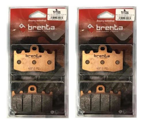 Set Pastillas Freno Brenta Bmw R 1200 Gs 04-12 Delanteras