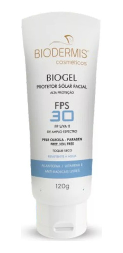 Protetor Solar Facial Biogel 30 Biodermis Para Pele Oleosa 