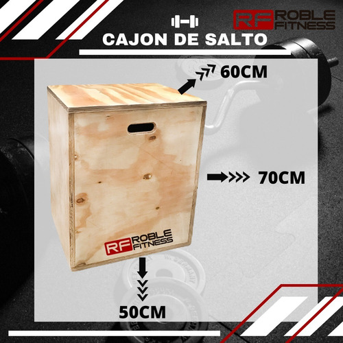 Imagen 2 de 9 de Cajon De Salto Crossfit 3 Alturas 70x50x60 Reforzado