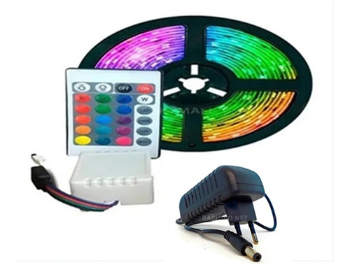 Fita Led Colorida A Prova Dagua Luz Led Original Com Fonte