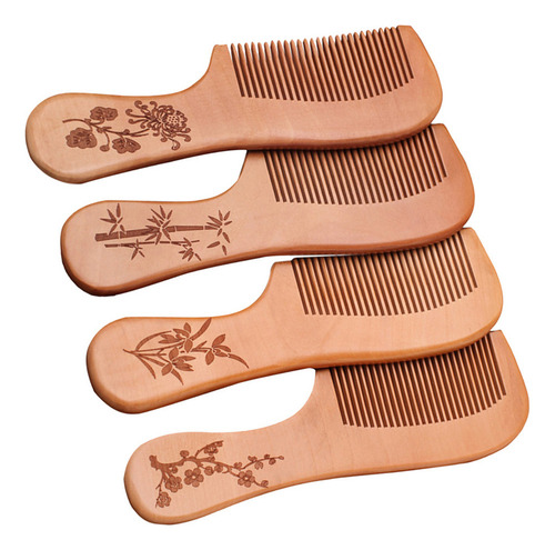 A Peinetas De Madera Para Hombre, De Caoba, Delicate 4