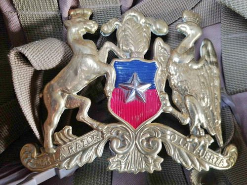 Escudo De Chile De Bronce Ejercito De Chile