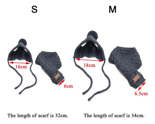 C Disfraz De Mascota, Gorro, Bufanda Tejida, Cálida, Ropa