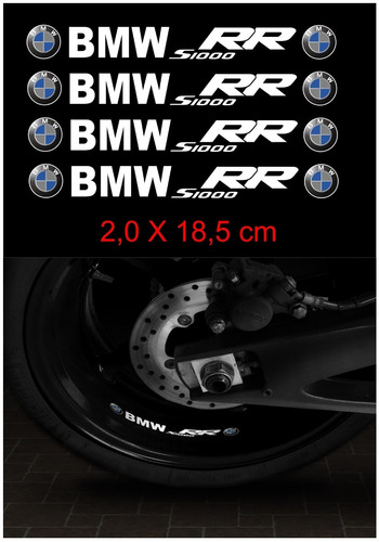 Adesivo Interno Centro Roda Moto Refl. Bmw S1000 Rr Ca-10003