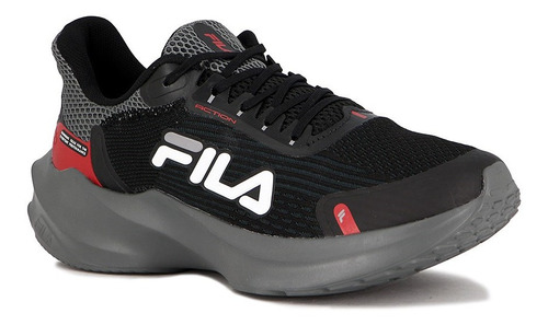 Fila Running Masculino  Action Negro/rojo/plata