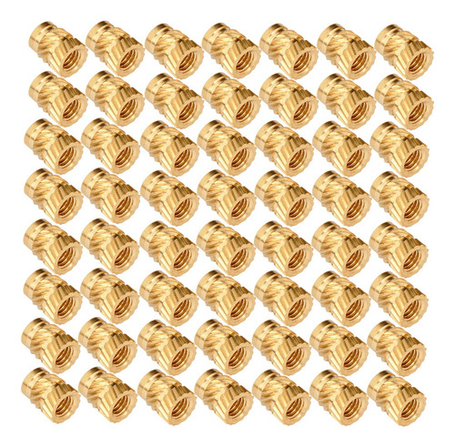 Imagem 2 de 8 de 100pcs M3 Rosca De Latão Serrilhado Rosca Conjunto De Calor
