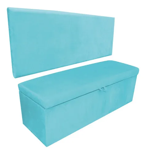 Kit de zapatero rectangular y panel limpio de 160 cm, gamuza, color turquesa