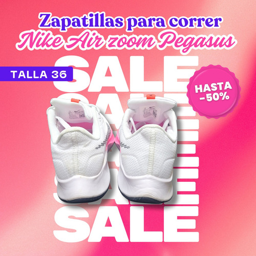 Zapatilla Nike Pegasus Deportivo Para Mujer De Running (Usado)