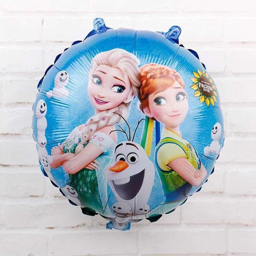 10 Globos Metalicos De Frozen Elsa Y Ana Incluye Portaglobos