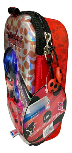 Fm Lapicera Escolar Estuche Lady Bug Skin Miraculus 02539