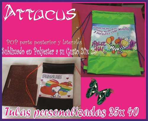 Bolso Tula Deportivo Morral Sublimado (precios+ Bajos) 25x39