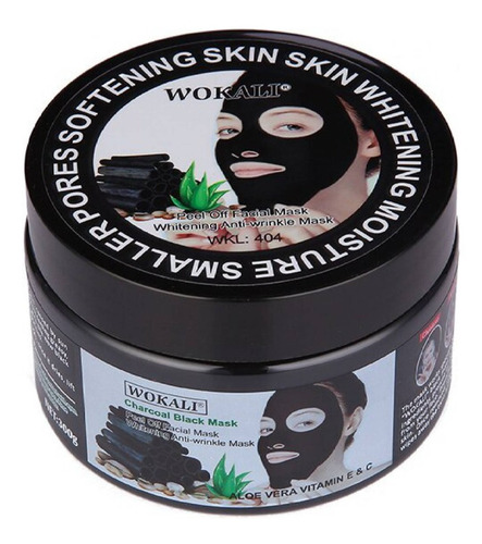 Mascarilla Facial Negra 300 Ml Wokali Poros Más Pequeños 