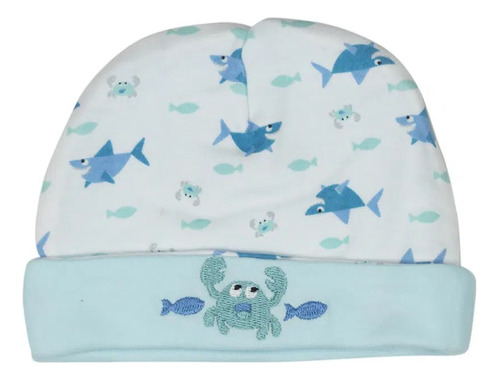 Gorro Bebe Algodon  0/3 Meses Niño