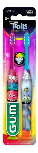 Escova Dental Infantil Gum Trolls C/2