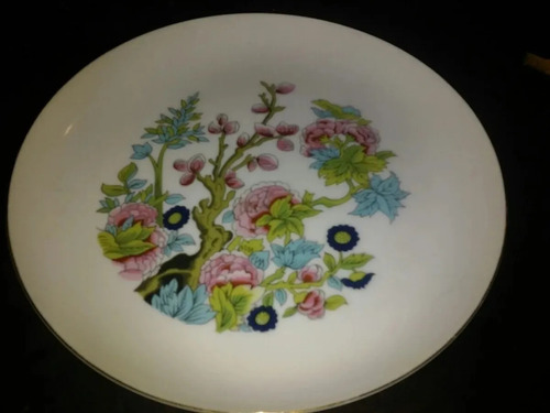 Plato De Porcelana Limoges France Dibujo Central De Flores