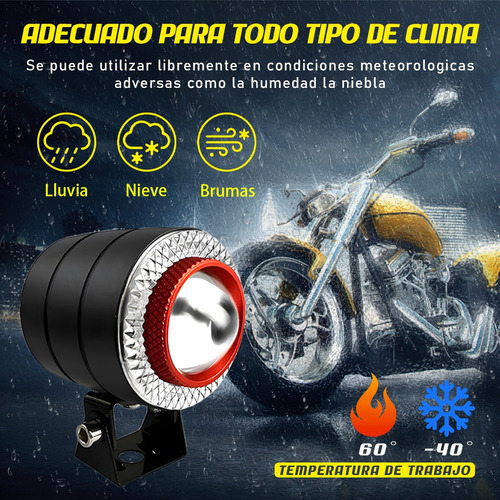 Par De Luces Auxiliares De Moto 5 Modos Con Estrobo Rgb