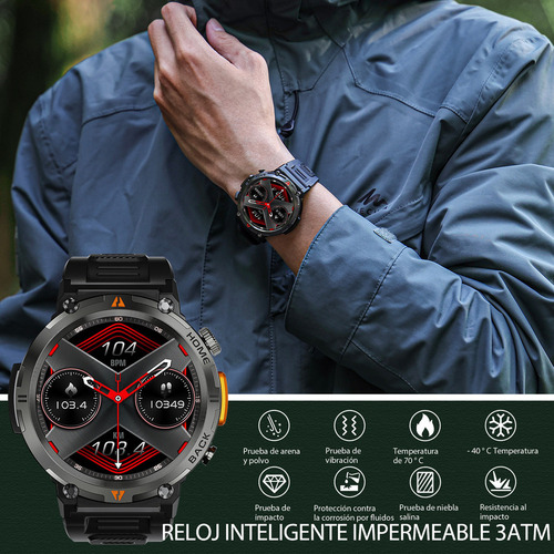 Ke3 Reloj Inteligente 3atm Impermeable Con Linterna