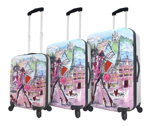 Maletas Mia Toro Paris Mv1055 3pcs Hardside 20, 24, 28p