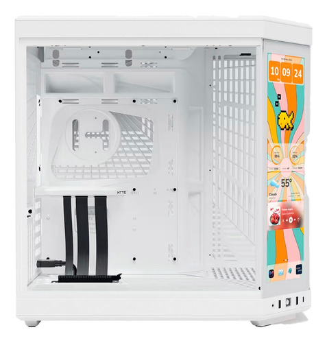 Gabinete Gamer Hyte Y70 Touch Infinite Lcd Wht 14.5'' 2.5k Cor Branco