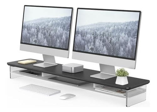 Soporte Para Monitor Doble, Soporte Acrílico Para Computador