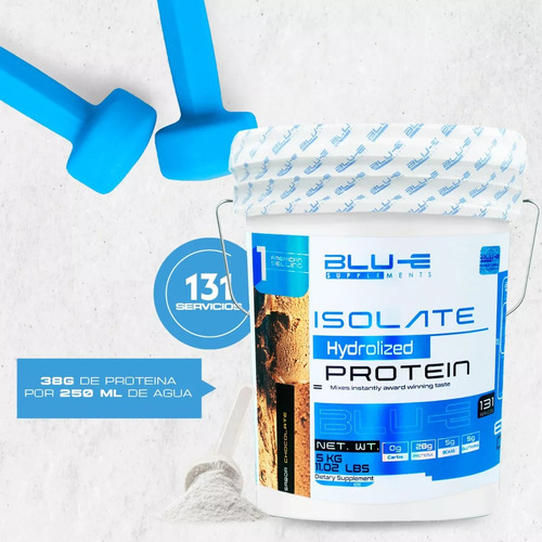 Proteína Whey Hidrolizada Isolate Blu-e 5 Kg Varios Sabores Chocolate