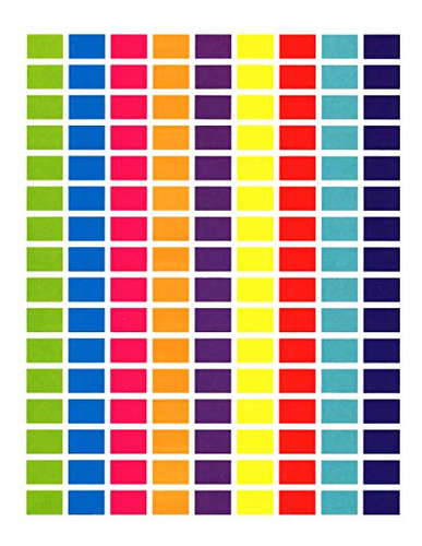 Etiquetas Adhesivas De Colores, 9 Colores Brillantes, 1008