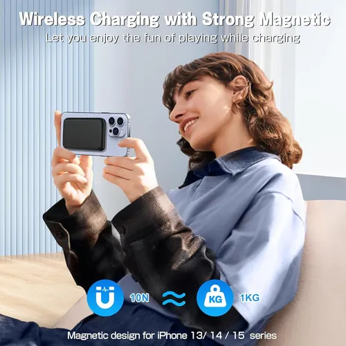 Haiara Para Cargador Portatil Magsafe, Banco De Energia Magn