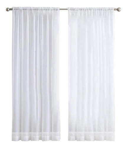 Cortinas Transparentes Blancas De 4 Paneles De 84 Pulgadas D