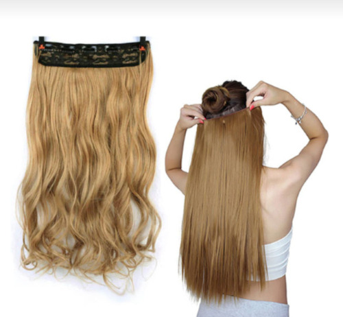 * Extensión Cortina Pelo Lacio/ondas Rubio Miel 60cm *