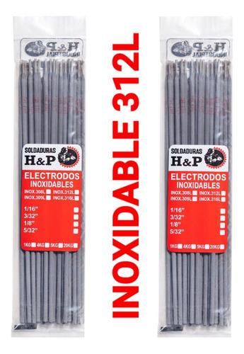 Soldadura Electrodo Inoxidable 312l X 1/8 (3.2mm) X 1kilo  