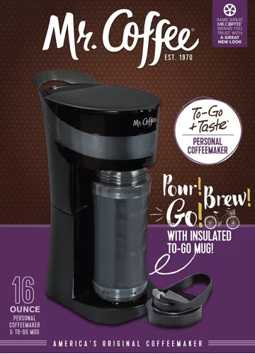 Cafetera Individual Mr. Coffee De 16oz C/ Vaso Y Tapa To-go