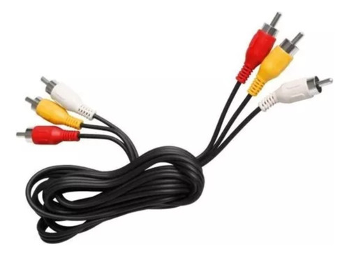Kit 2 Cabo Audio E Video Rca Smart Tv Video Game Tv Cabo 3x3