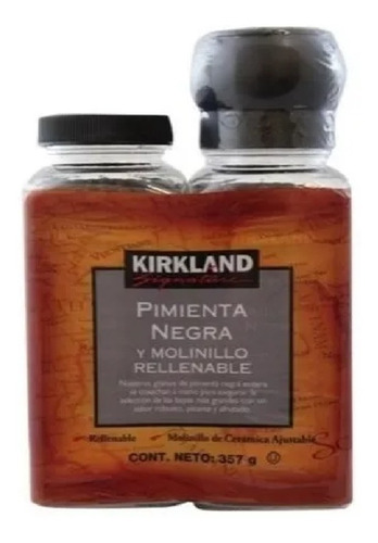 Pimienta Negra Y Molinillo Rellenable Kirkland 357 G