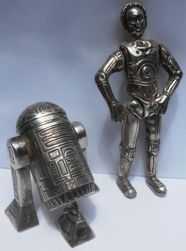 2 Figuras Star Wars Robot C-3po Y R2-d2 En Plata 925 (Usado)