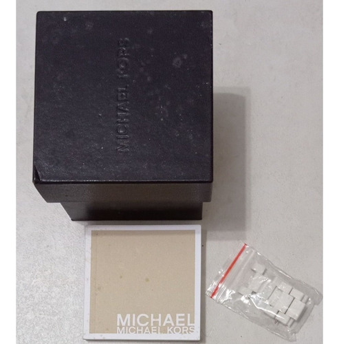 Relógio Michael Kors Feminino Cronografo Branco Prateado Mk
