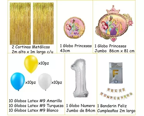 9 globos de princesa de Disney para niños  