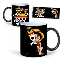 Comprar Taza Mágica One Piece Monkey D Luffy Mod10 Personalizada Negro Luffy Calaveras