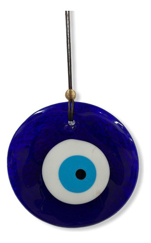 Protetor Parede Olho Grego Azul 10 Cm Em Murano