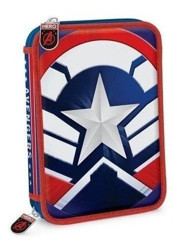 Cartuchera Multiscope Squishy Capitan America 2 Pisos