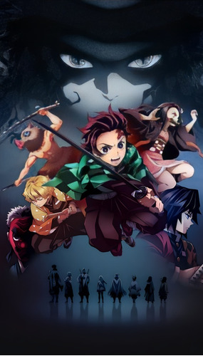 Poster Demon Slayer Vinilo Adhesivo  40x70cm #426