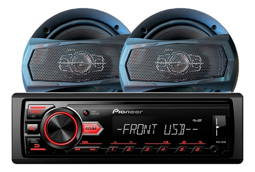 Combo Stereo Para Auto Pioneer S215 + Parlante Bravox 6 PuLG