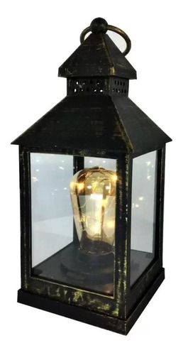Lamparina Antiga Lanterna Decorativa Luminária Vela Luz Led 