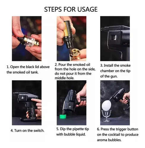 Kit De Líquido Para Pistola De Humo De Cócteles, 5 Sabores De Aceite Esencial De Grado Alimenticio, 300 Ml, Ideal Para Bartenders