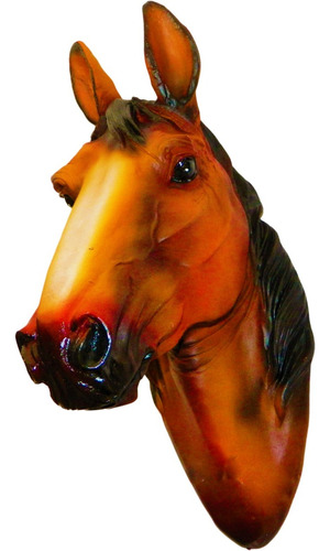 Cabeza Colgante Caballo Artesania De Resina 40x16cms