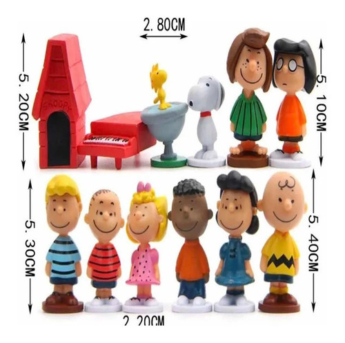 Snoopy Set 12 Figuras Charlie Brown Beagle Snooy (Usado)