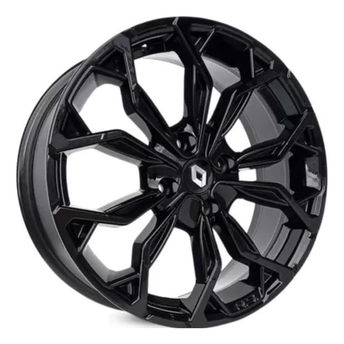 Rodas Sandero Rs Aro 15 4x100 (jogo) + Bicos Cor Preto-brilhante