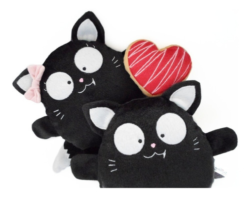 Pareja Gatos Peluche Nombre Personalizado Aniversario Boda