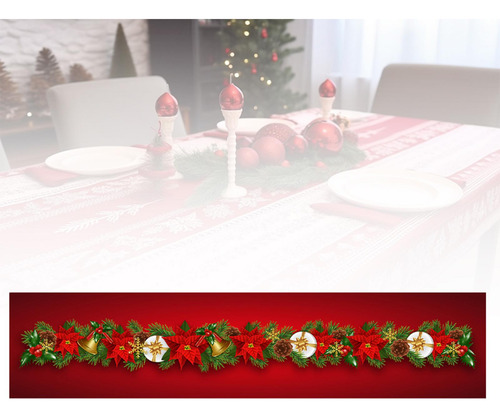 3 Paquete De 2-6 Caminos De Mesa Navideños, 180cmx33cm