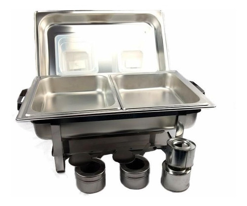 Bufetera Chafer Bañomaria Chaffer +2inserts+8 Latas Alcohol