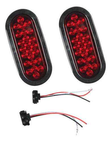 Luces Traseras Led Ovaladas Genéricas Para Bombilla Roja